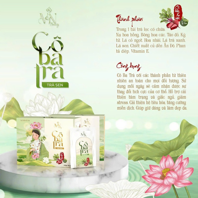 Trà Sen Cô Ba Trà  chính hãng