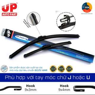 Gạt mưa kính lái ô tô KIA Morning, Soluto, Sonet, Rondo, Cerato, Carens, Seltos, K5 - Xương mềm Silicone - UP PARTS OEM