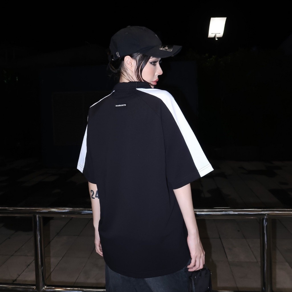 [Mã FATREND2810 giảm đến 30k tối đa 99k] Áo Polo Phối Cúc Bấm Karants Local Brand Streetwear Form Oversize - KR60