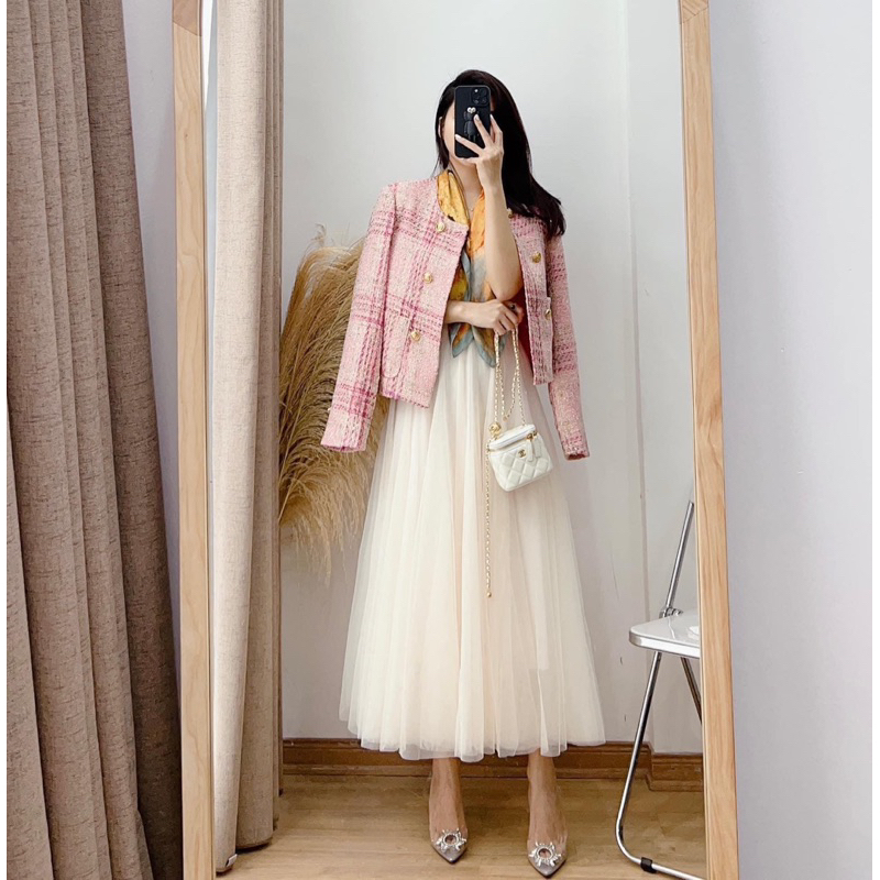 Chân váy voan 3 lớp hàng QC