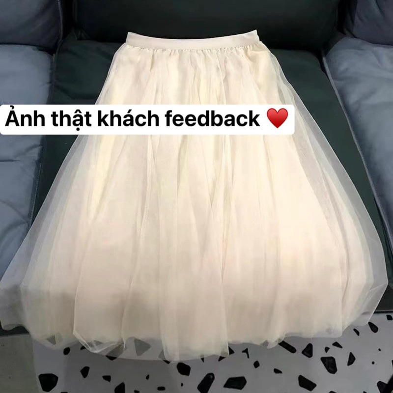 Chân váy voan 3 lớp hàng QC