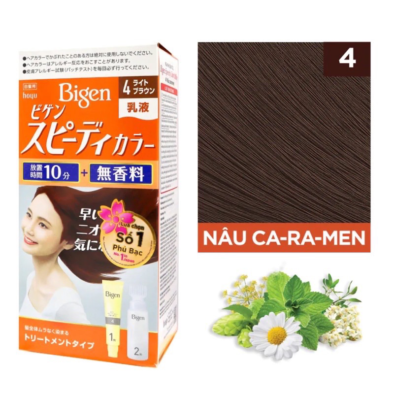 Nhuộm phủ bạc Bigen cam so 2,3,4,5,6,7