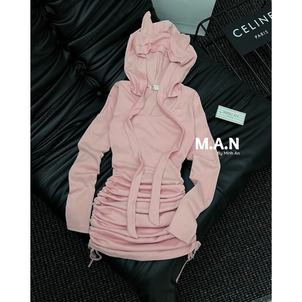Đầm body nhún dây rút 3 màu hot hit fỏm chuẩn xịn