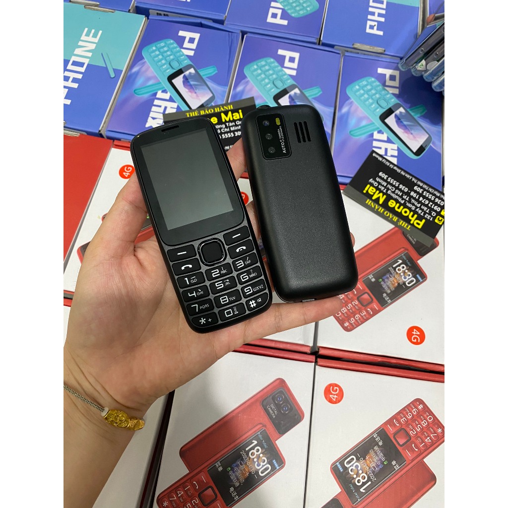Điện thoại Người Già H11 Sóng 4G 2 Sim Loa To, Sóng Khỏe, Pin cực trâu - Full box - BH 12 Tháng