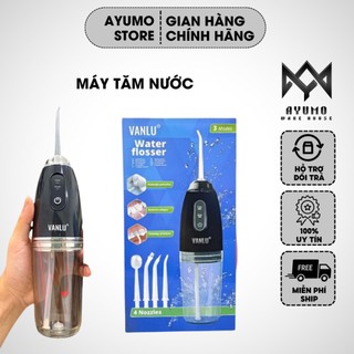 Máy tăm nước cầm tay vanlu - tăm nước nha khoa - hàng fullbox phụ kiện kèm 4 đầu đa năng