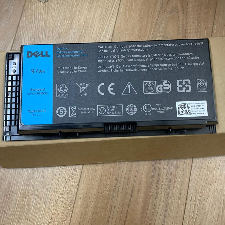 Pin Zin 97w Dell Precision M4600 M4800 M6600 M6800 M6700 M4700 FJJ4W PG6RC V7M28 9 Cells New 100%