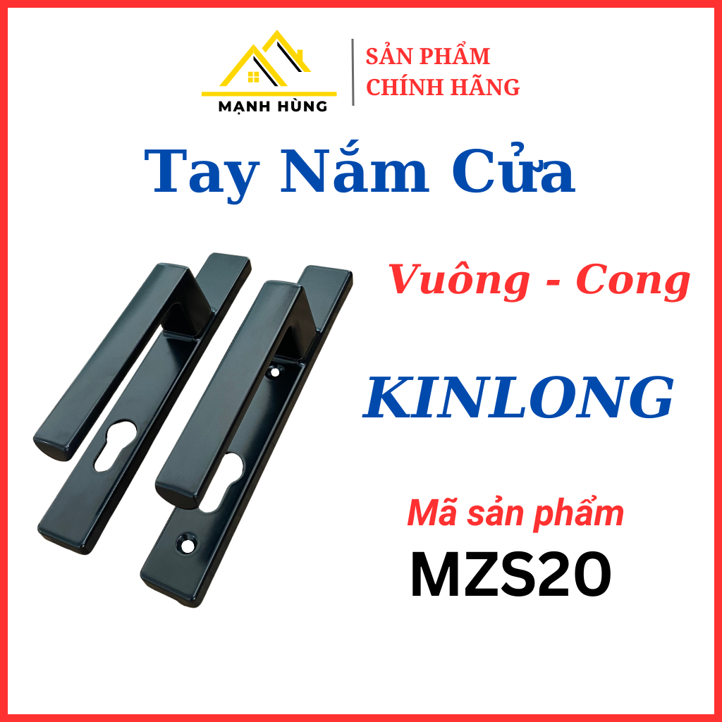 Cặp tay nắm khoá cửa đi Xingfa hệ 55 KINLONG Chính Hãng, Bộ tay nắm khoá tay gạt cửa nhôm