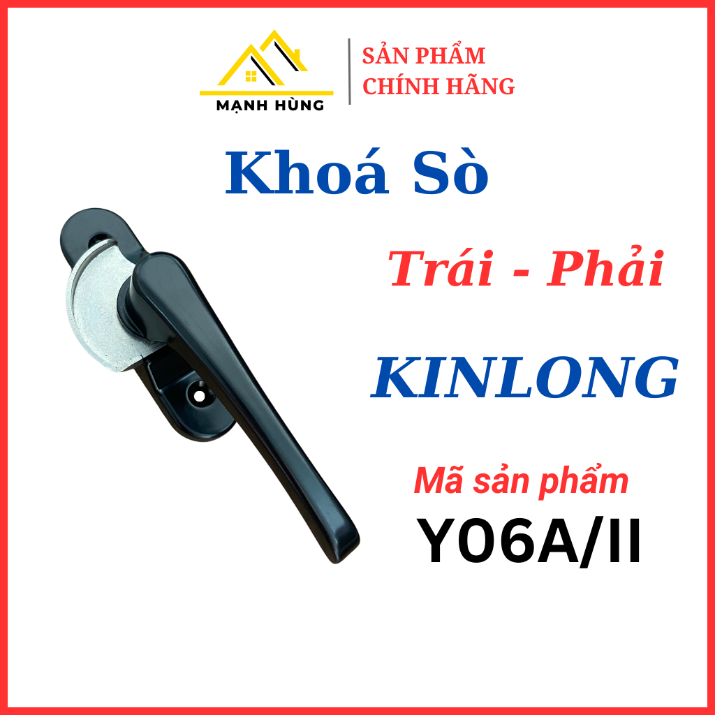 Khoá sò tay gạt cửa lùa nhôm Xingfa KINLONG Chính Hãng, Chốt khoá sò bán nguyệt cửa nhôm Xingfa