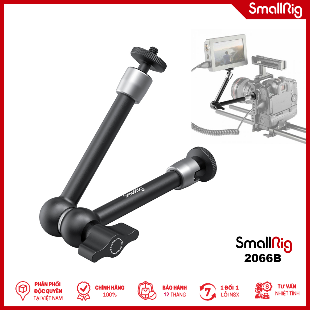 SMALLRIG 2066B  - Tay Arm Gắn Phụ Kiện Monitor / Đèn LED - Hàng Chính Hãng