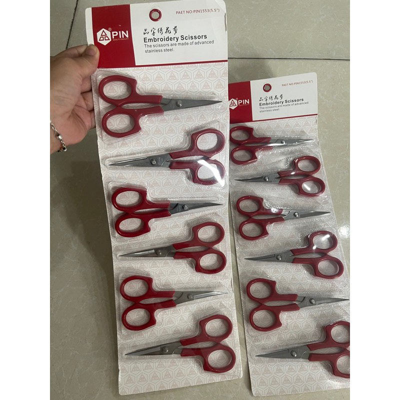 Kéo Mũi Cong Hiệu PIN 1553 siêu sắc- Kéo cong cắt đa năng cho thợ may