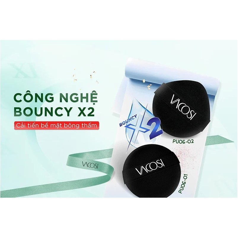 Bông Ướt Tròn, Mút Tán Kem Nền, Phấn Nước Vacosi Bông Cushion - Prs Round Pro Sponge