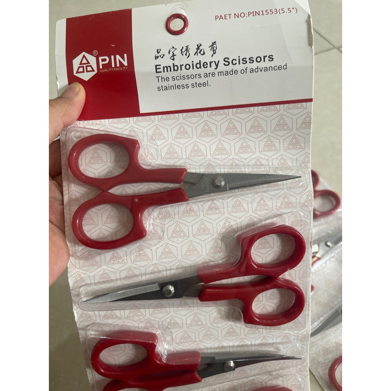 Kéo Mũi Cong Hiệu PIN 1553 siêu sắc- Kéo cong cắt đa năng cho thợ may