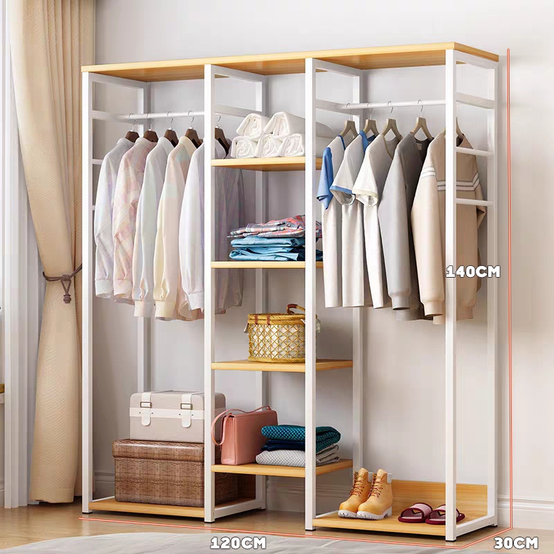 Kệ Treo Quần Áo Khung Sơn Tĩnh Điện An Toàn Kệ Đa Năng Treo Quần Áo Và Đựng Đồ Tiện Lợi- Kệ Treo Quần Áo Hiện Đại