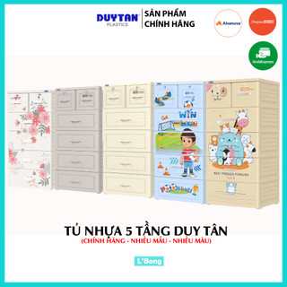 Tủ nhựa Duy Tân tủ đựng quần áo 5 tầng 6 ngăn