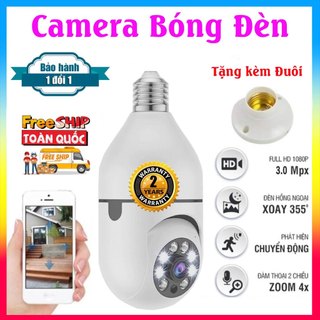 💥 tặng đui bóng đèn💥 camera giám sát mới xoay 360 độ, độ phân giải 1080 full hd, camera an ninh gia đinh phát hiện chuy