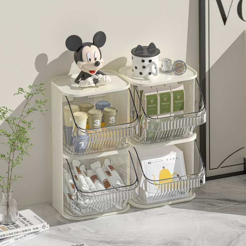 Hộp Nghiêng Để Bàn Đa Năng Cao Cấp - Hộp Đựng Đồ Mini Decor Bàn Học, Bàn Làm Việc Có Thể Dán Tường Tách Rời, Xếp Chồng