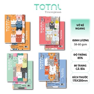Vở kẻ ngang 80 trang total - 10 quyển