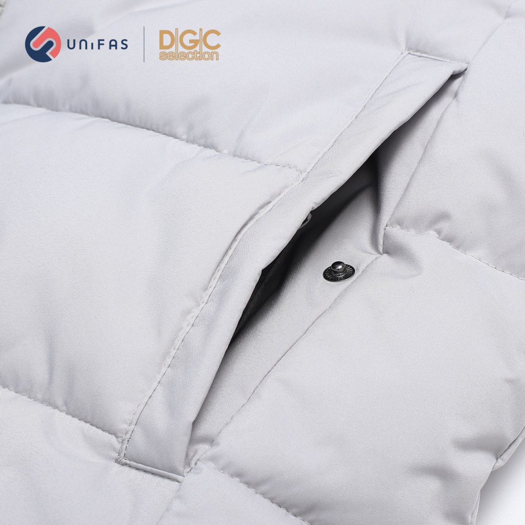 Áo khoác nam mũ rời chần bông ngang 3 lớp, phối họa tiết lót trong cao cấp DGCs - WAJKBA11M