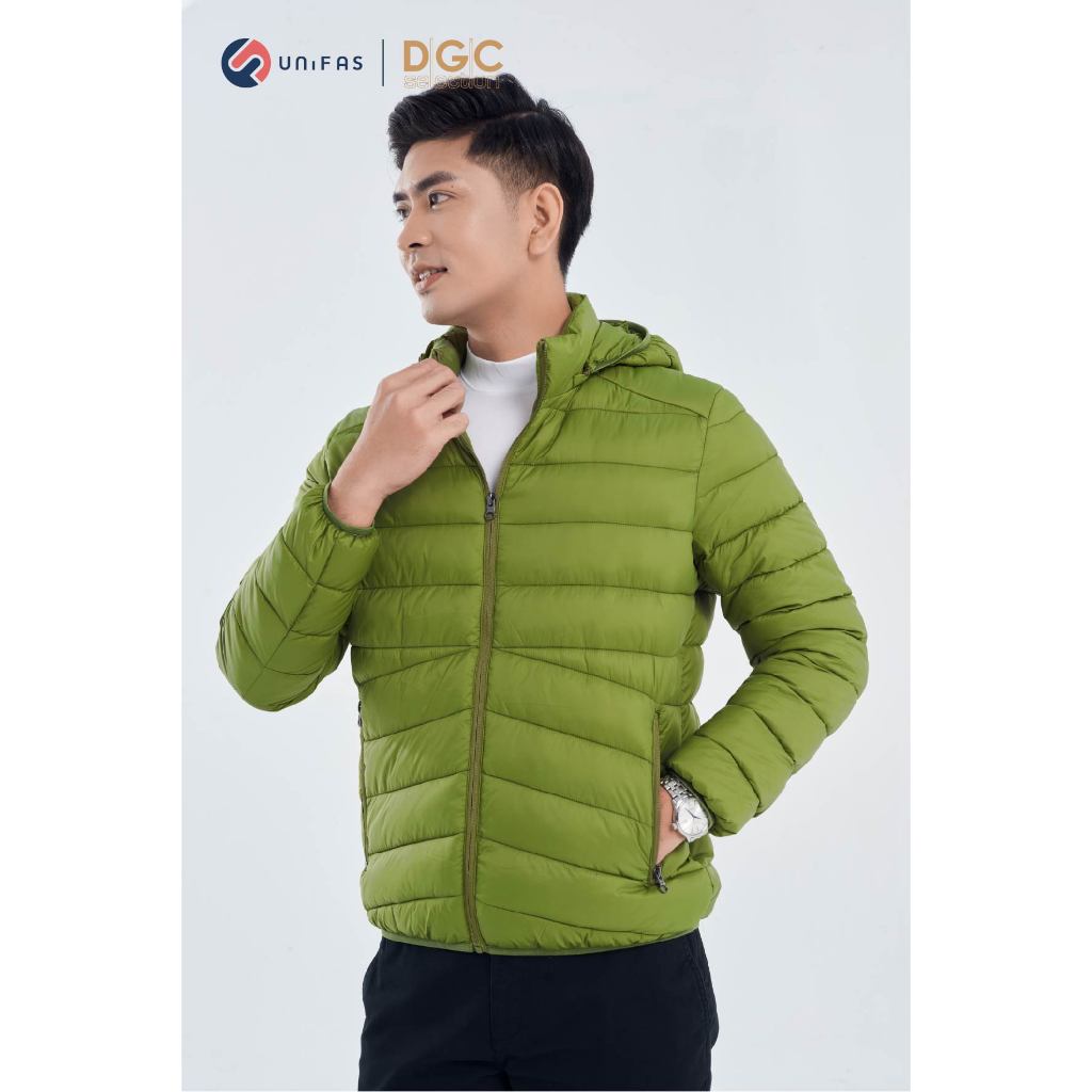 Áo phao nam 3 lớp siêu nhẹ  có mũ,dáng ôm, chống thấm nước, chống bám bụi DGCs - WAJKBA04M