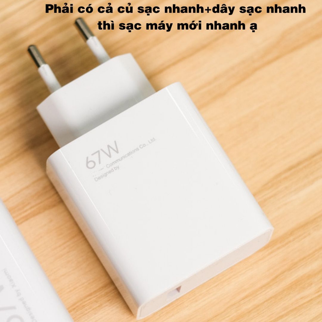 Bộ sạc nhanh 67W Zin xiaomi dây sạc type C có Mi Turbo Charge 67w max chất lượng tốt,dùng cho mọi loại máy - CarePhone