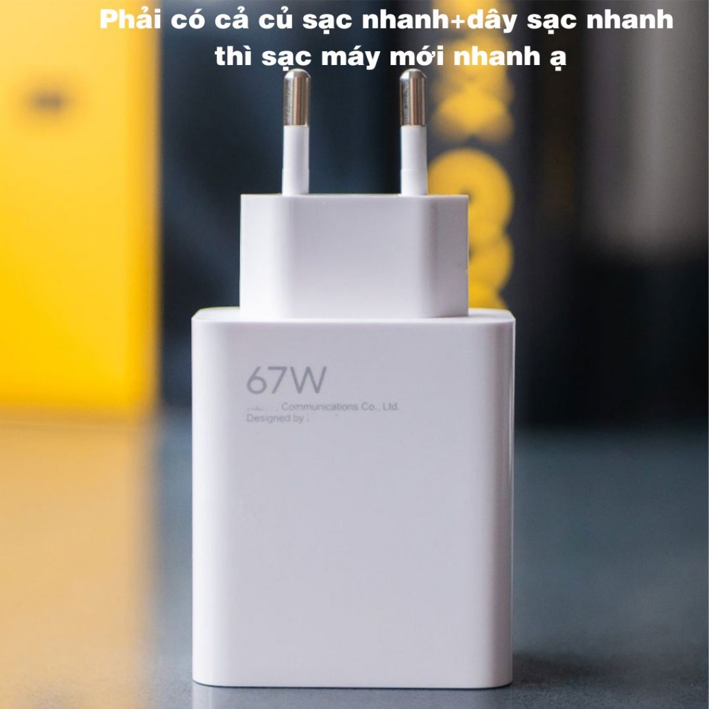 Bộ sạc nhanh 67W Zin xiaomi dây sạc type C có Mi Turbo Charge 67w max chất lượng tốt,dùng cho mọi loại máy - CarePhone