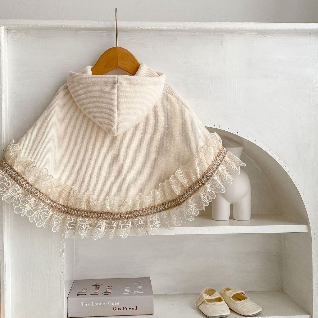 Áo choàng Len tăm ren