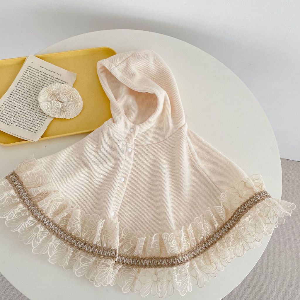 Áo choàng Len tăm ren