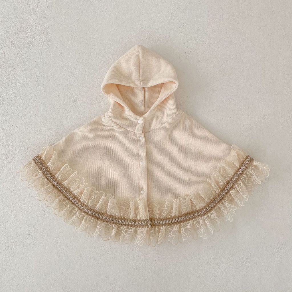 Áo choàng Len tăm ren