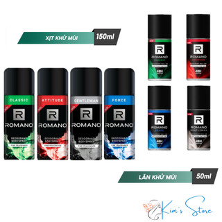  Chai khử mùi nước hoa nam Romano xịt thơm body Deodorant Bodyspray sịt khử mùi nam 150ml   lăn khử mùi hôi nách nam 