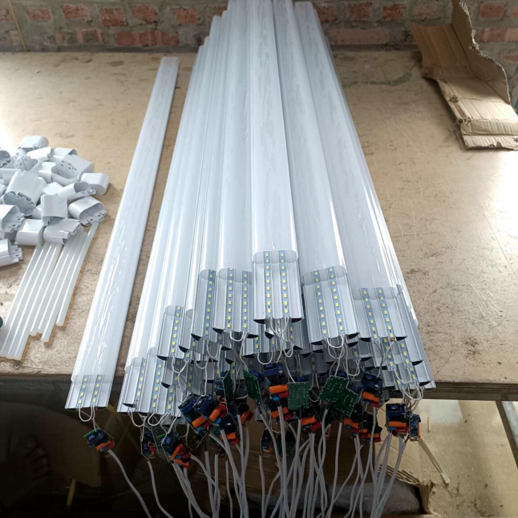 Combo 3 Đèn Tuýp Led 60W, Đèn Bán Nguyệt 1m2 Ánh Sáng Trắng, Bóng Tuýp Led Liền Máng Đầu Vuông, Bóng Đèn Led 60W