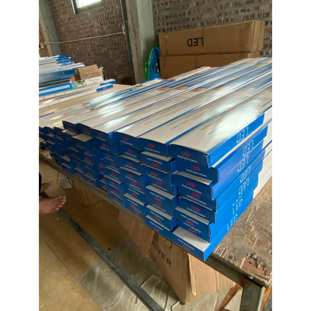 Combo 3 Đèn Tuýp Led 60W, Đèn Bán Nguyệt 1m2 Ánh Sáng Trắng, Bóng Tuýp Led Liền Máng Đầu Vuông, Bóng Đèn Led 60W