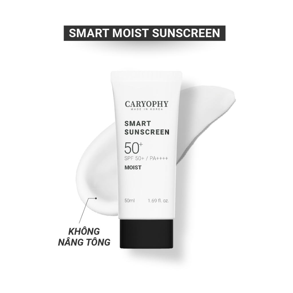 Kem chống nắng dưỡng ẩm ngừa mụn Caryophy smart moist sunscreen 50ml