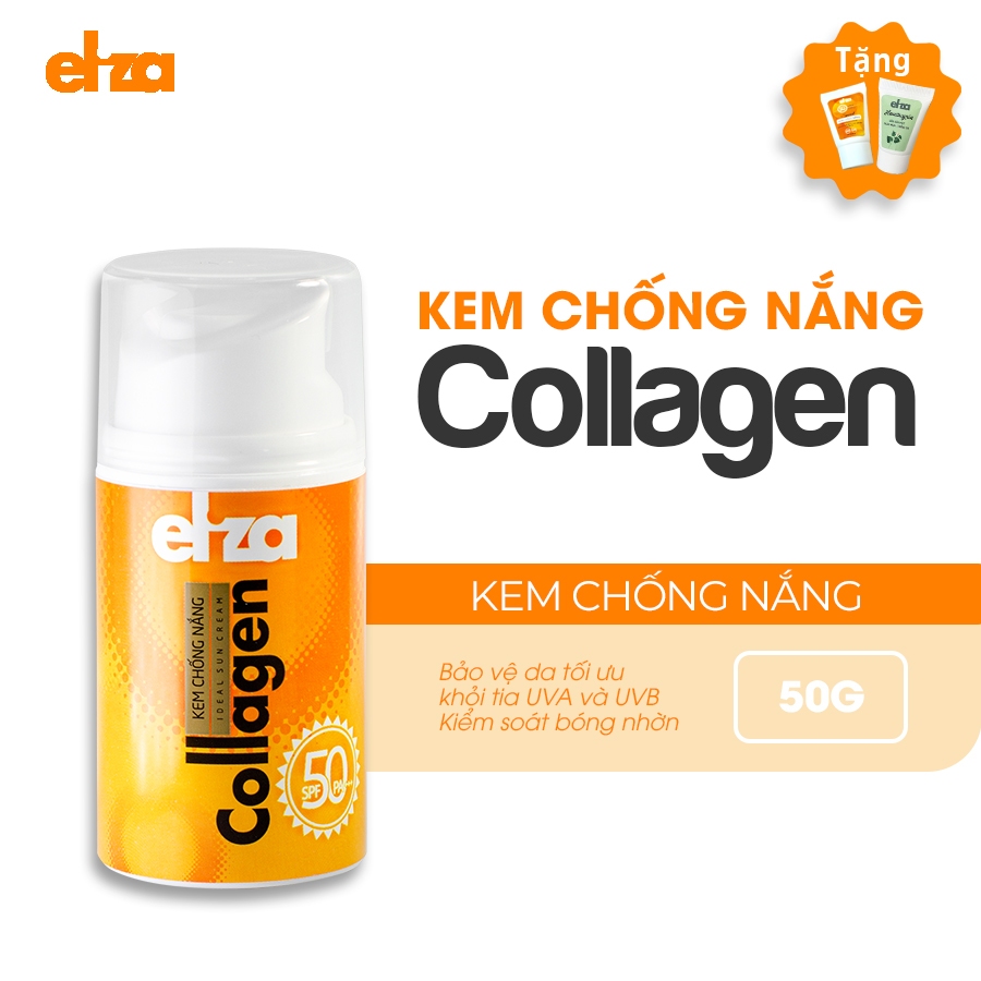 Kem chống nắng cao cấp Eliza Collagen 50g dành cho mọi loại da, không bóng nhờn