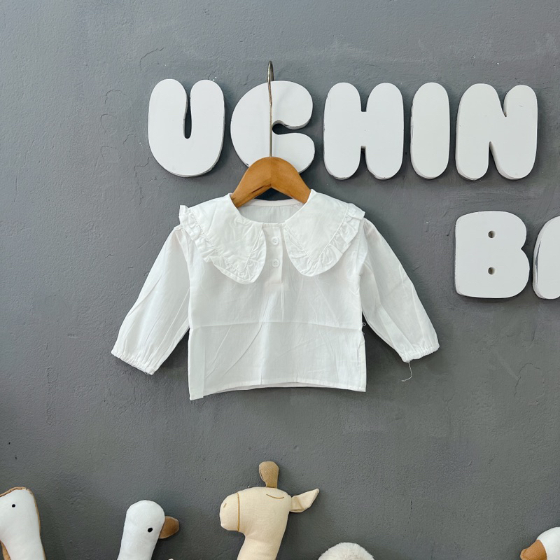 Sơ mi cổ bèo cho bé gái