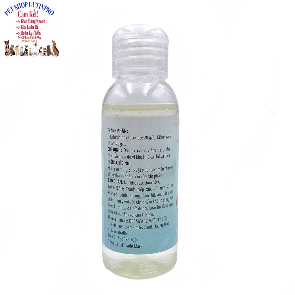 Sữa tắm đặc trị nấm, đặc trị viêm da cho Chó Mèo Poison Dermcare Malaseb Xuất xứ Australia - Pet shop Uytinpro