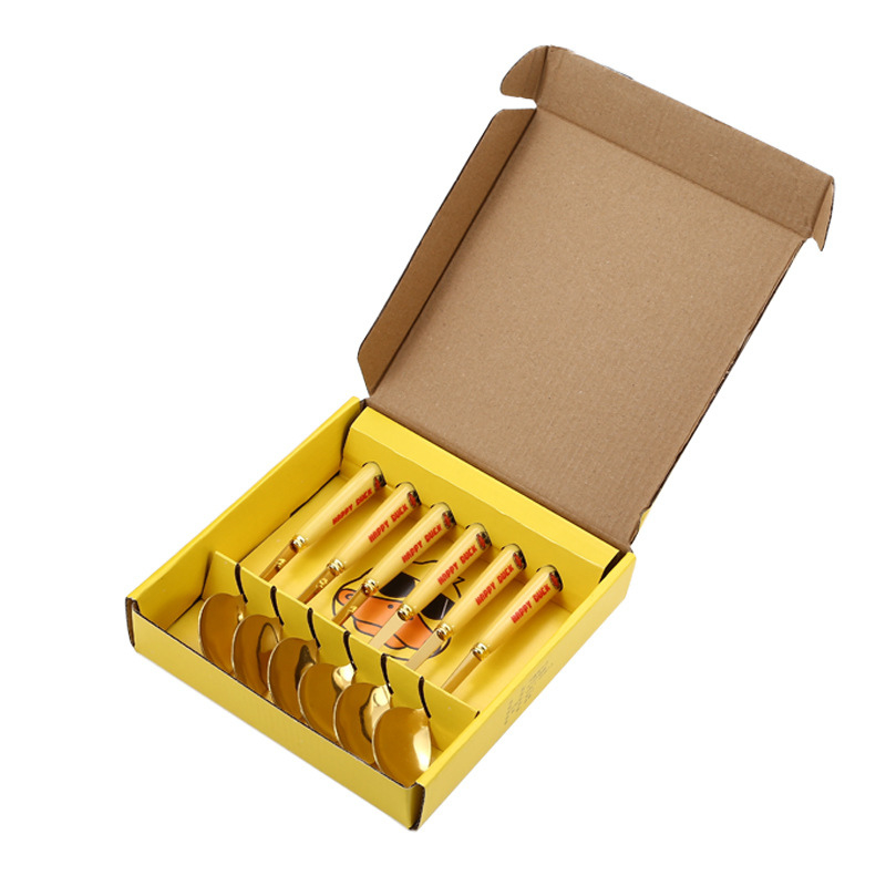 Thìa ăn cơm vịt vàng siêu đáng yêu, Set 6 món thìa muỗng ăn cơm