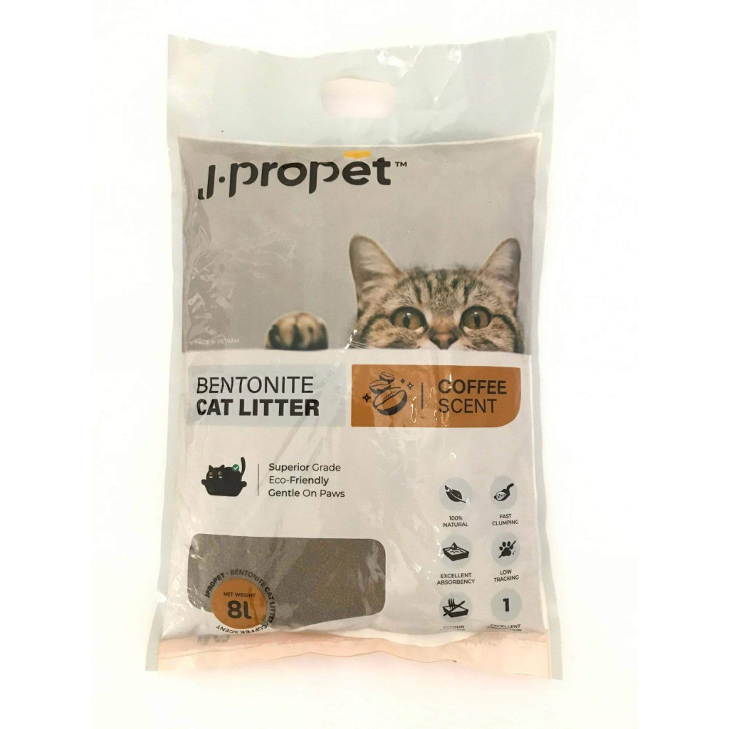 Cát vệ sinh cho mèo 8L, cát mèo J.PROPET  khử mùi, vón cục, thấm hút Nupet