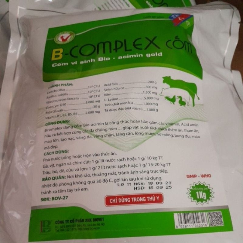 Bcomplex Cốm Siêu tan 1kg tăng trọng, nở mông, bung đùi
