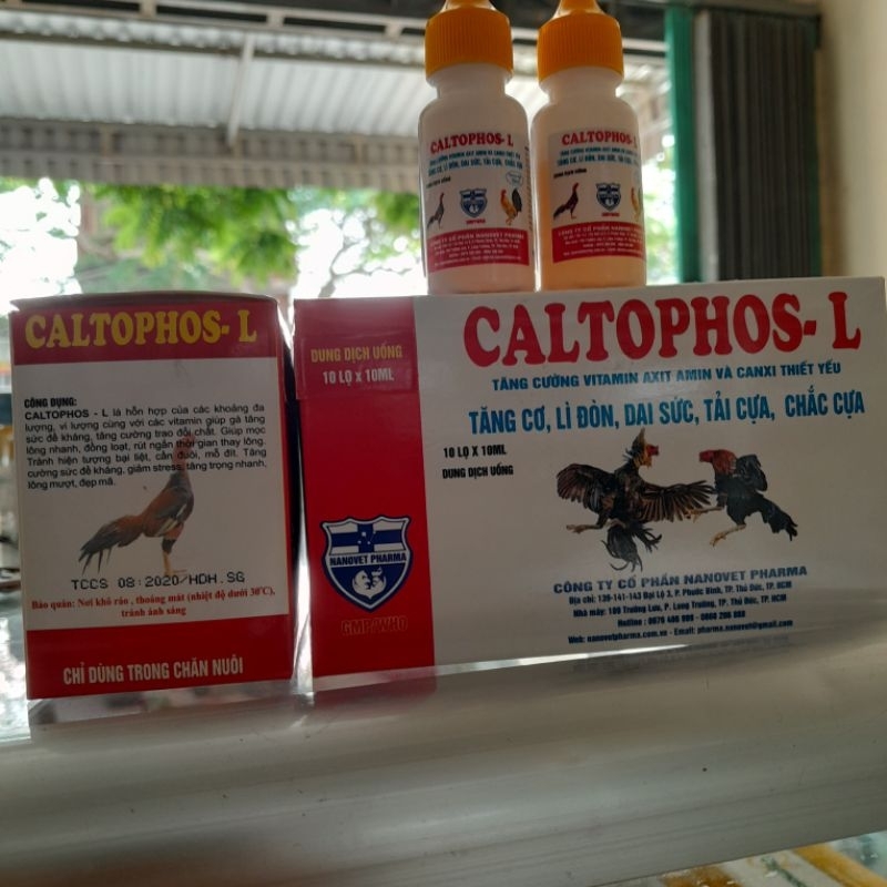 Caltophos-l 10ml tăng bo, tải cựa, lì đòn, nuôi dưỡng gà đá