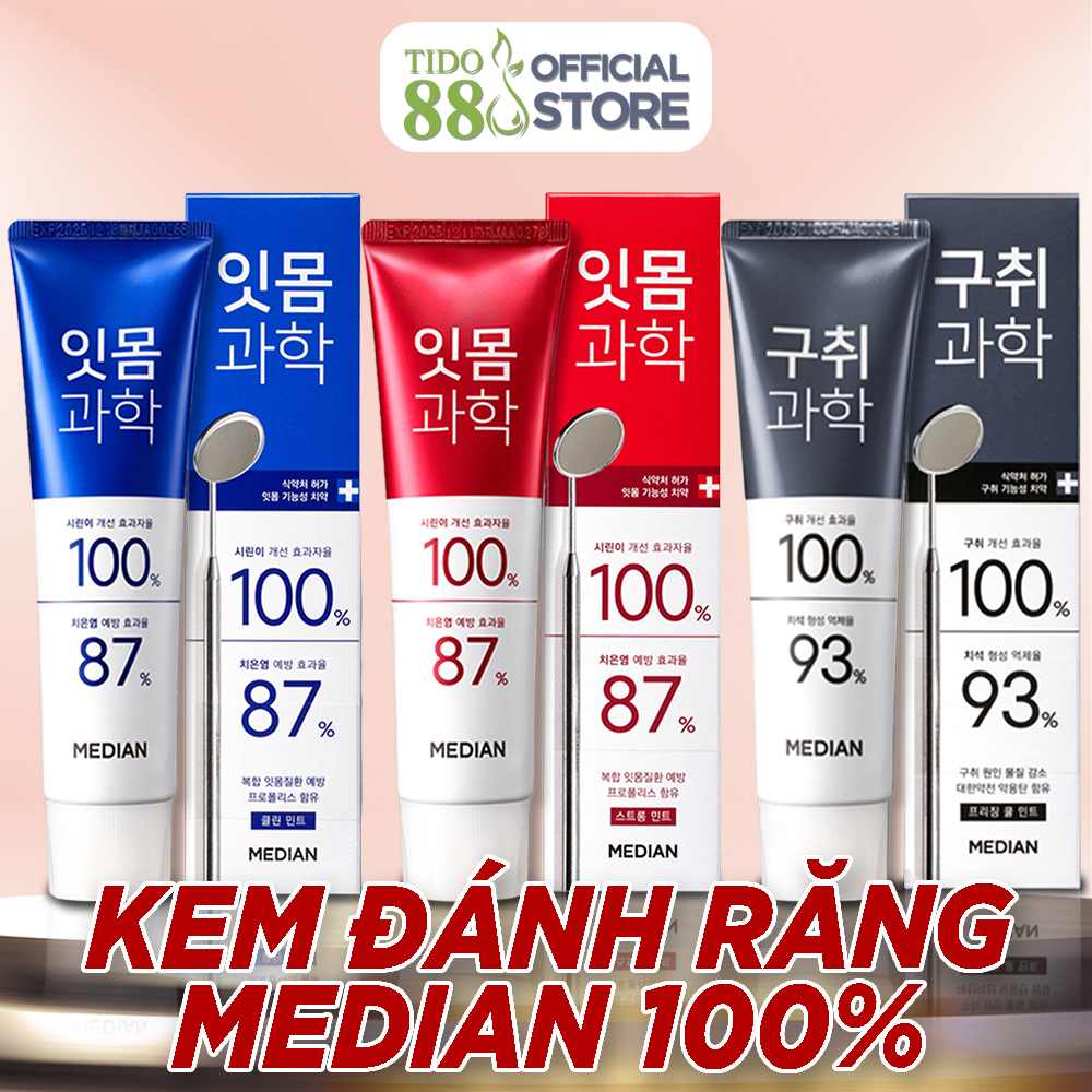 Kem đánh răng Hàn Quốc trắng răng MEDIAN DENTAL IQ 100% 120g NPP Tido88