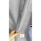 Áo Sơ Mi Thom Kẻ Sọc Xanh Xám Dài Tay Vải Cotton Lụa Cao Cấp Mẫu Hot dành cho các bạn năm 2023 Trend