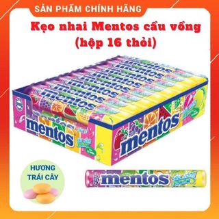 Kẹo Nhai Mentos Cầu Vồng Hương Trái Cây(Bịch 16 cây x 13 viên)
