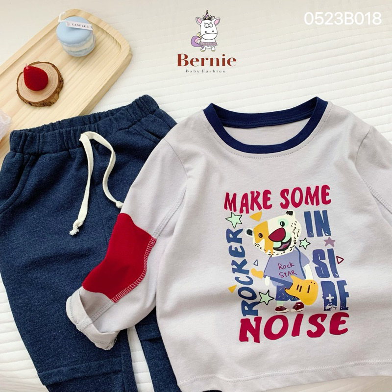 Bộ thu đông áo cotton mix quần da cá xịn sò Make some noise MS005.1110