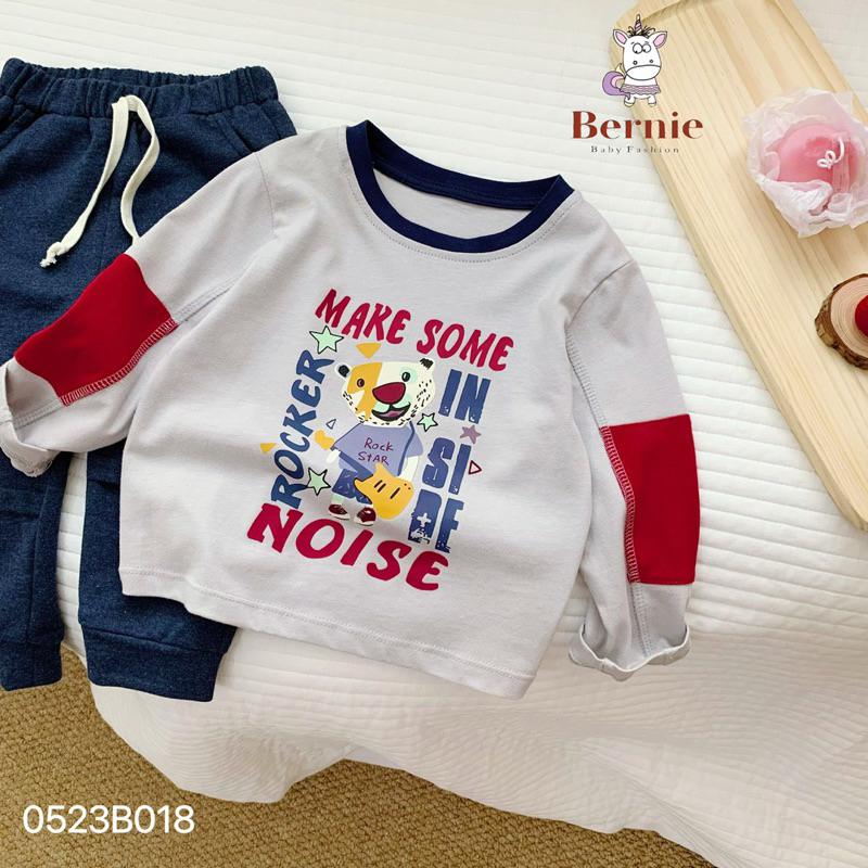 Bộ thu đông áo cotton mix quần da cá xịn sò Make some noise MS005.1110