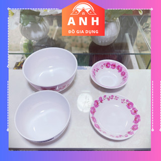 Chén Cơm Nhựa Melamine In Hoa Văn đẹp, nhựa tốt ,chén cơm, chén chè,chén chấm.
