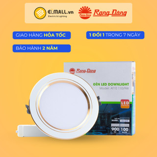 Đèn âm trần đổi màu rạng đông 7w, 9w lỗ khoét d90 at10 viền kim loại trắng, vàng