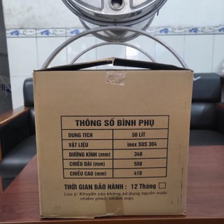 Bình nước phụ 50 lít inox Bình Minh
