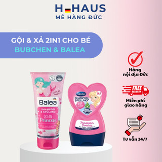 Dầu gội xả 2in1 bubchen & balea litte princess 200ml cho bé gái hàng nội địa đức