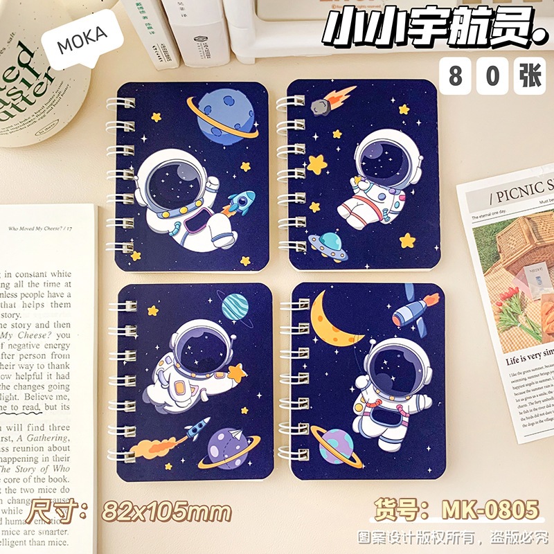 Sổ  lò xo A7 160 trang giấy kẻ ngang nhiều mẫu cute tặng kèm sticker dán
