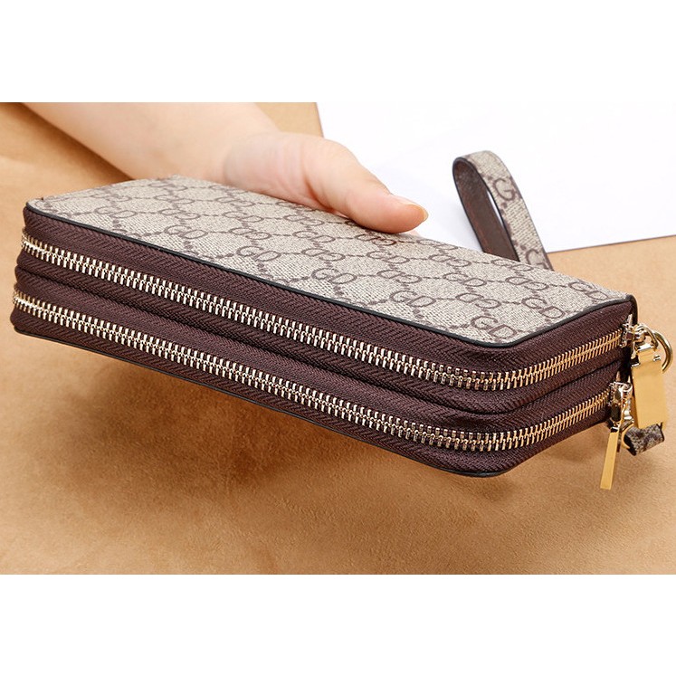 VÍ DA NỮ , BÓP NỮ CẦM TAY 2 KHOÁ GD - 8090